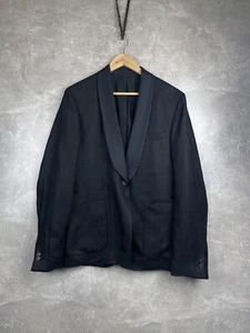 Margaret Howell Navy Blue Linen Button Blazer Jacket Made in Italy Size 10 / 42 - Picture 1 of 11