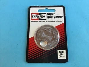 Champion CT 481 NEW "silver dollar" Spark Plug Taper Gap Gauge New in package - Foto 1 di 2