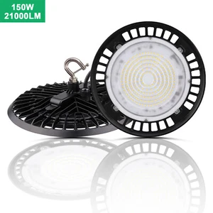 2Pcs 150W UFO LED High Bay Light with US Plug 21000lm Warehouse Are Light 5000K - Picture 1 of 8