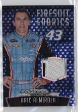 2016 Panini Prizm NASCAR Firesuit Fabrics Blue Flag Prizm /75 Aric Almirola #AA