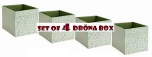 4X_ Caja de Almacenamiento IKea DRONA Patrón Luz Verde/Blanco Se Adapta a KALLAX 13x15x13" Nuevo - Imagen 1 de 1
