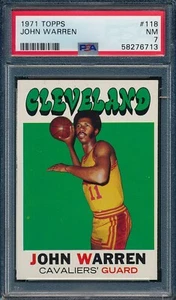 1971 Topps Basketball #118 John Warren PSA 7 - Picture 1 of 2