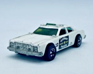 Mattel Hot Wheels White Highway Patrol Dodge Monaco #12 Toy Car Vintage 1977 - Picture 1 of 12