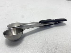 Starbucks Coffee Espresso Scoop Stainless 1.5 Tsp 7 g Black Swivel Handle Spoon - Picture 1 of 3