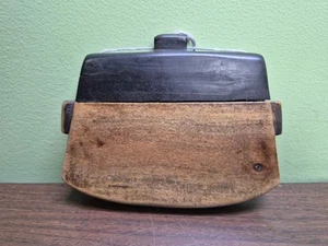 Vintage Indonesian Hand Made Palm wood Tobacco Purse Read  - Picture 1 of 9