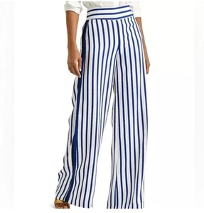 NWOT Lauren Ralph Lauren Striped Wide Leg Pants PLUS Size 18 - Picture 1 of 9