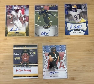 Leaf Football 5 Autographed Card Lot - 5 Card Rookie Lot Brooks, Irvin, Twyman + - Picture 1 of 2