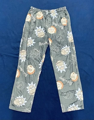 Gray Velvet Like Rick And Morty Pajama Pants Size L-XL - Image 1 of 4