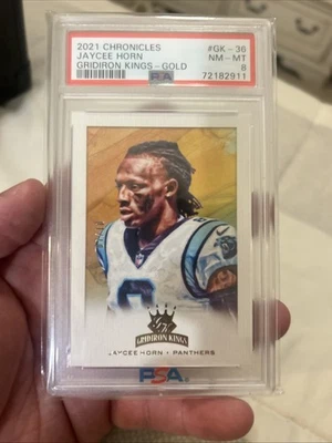 2021 Panini Chronicles - Gridiron Kings Jaycee Horn #GK-36 Gold /10 (RC) - Image 1 of 4