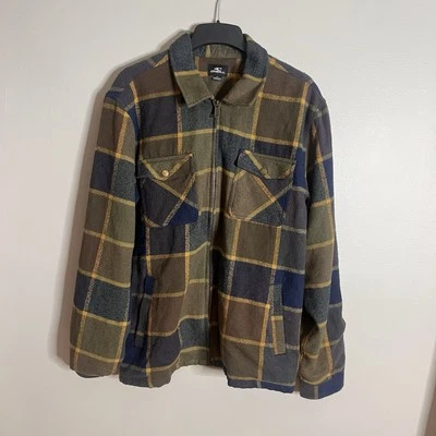 Chaqueta O’Neil para hombre talla grande de franela a cuadros con cremallera completa Foto 1 de 4