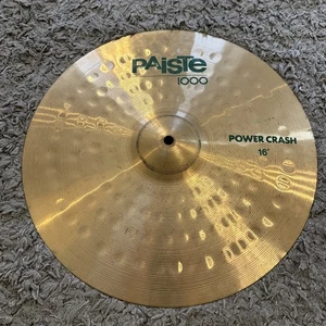 Piatto Paiste 1000 Power Crash 16"/40 cm accessorio batteria piatto vintage - Foto 1 di 2