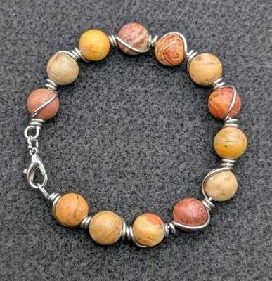 Pulsera Mujer Marrón Terroso Boho 10mm Cuentas (16cm) Muñeca Pequeña  Foto 1 de 4