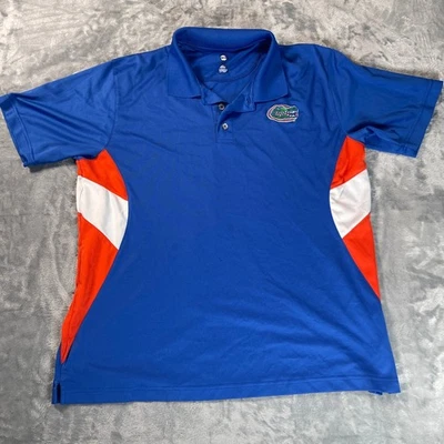 Polo de golf Florida Gators NCAA azul naranja blanco grande para hombre Foto 1 de 4