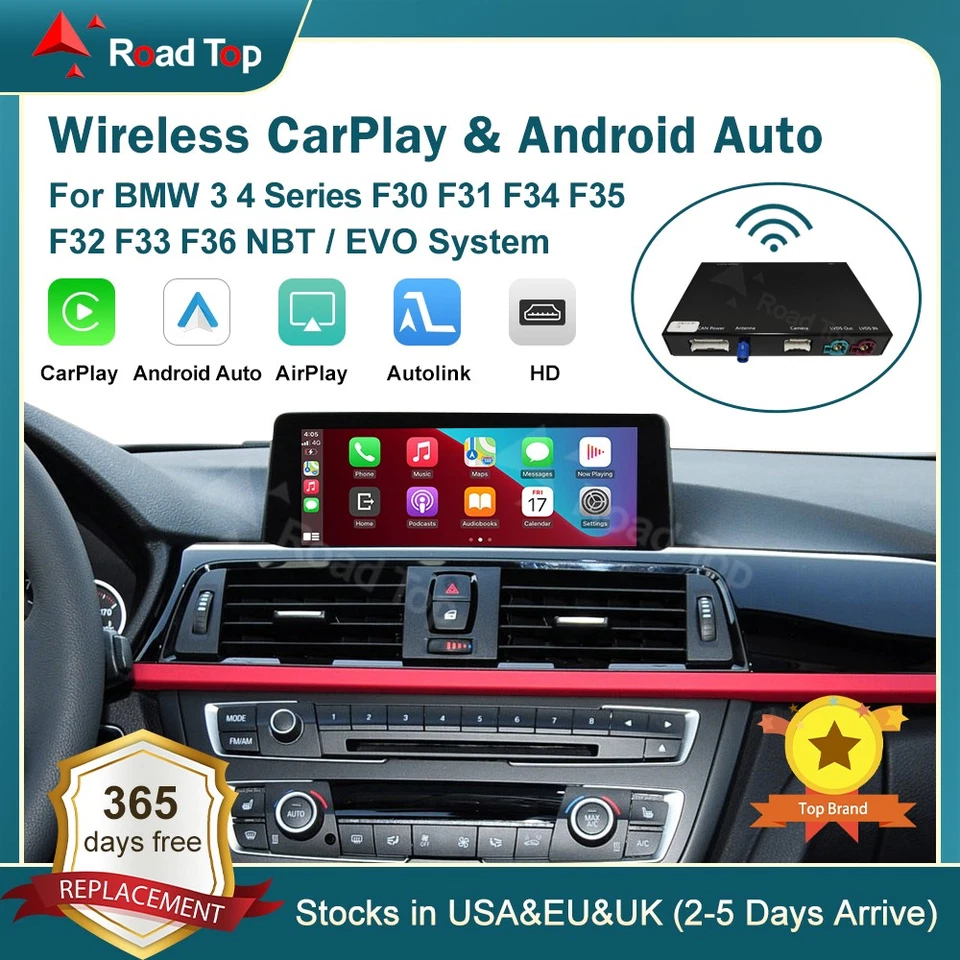 Wireless CarPlay Android Auto Für BMW 3 4 Series F30 F31 F32 F33 F34 F35 F36 DE - Bild 1 von 4