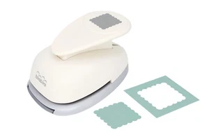 Bira Craft 1 1/2 x 1 1/2 inch Scalloped Square Lever Action Craft Punch for Pape - Picture 1 of 5