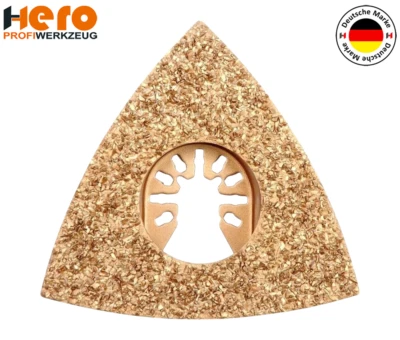 HERO Hartmetall Raspel Dreieck Multimaster 80 mm Schleifplatte Deltaschleifer - Bild 1 von 4