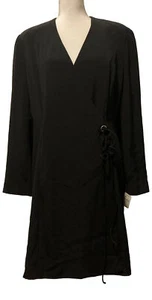 Vintage 90er Jahre Neu mit Etikett $ 698 Badgley Mishka Damen schwarz lange Abend Halstuchjacke Gr. 14 - Bild 1 von 10