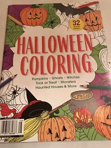 Halloween Fall Autumn Coloring Pages Pumpkins Ghost Witches Haunted Book Artsy - Picture 1 of 8