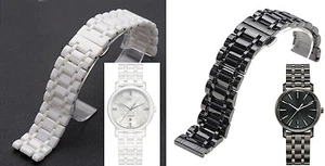 Ceramic Black White strap bracelet band fits RADO DiaMaster men women - Picture 1 of 13