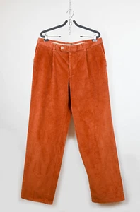 Burberry Pants – Orange Velvet Designer Slim Fit – Size 54 - Picture 1 of 9