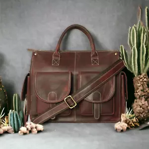 Premium Leder Reisetasche für Männer und Frauen Ärzte Handtasche Laptoptasche - Bild 1 von 5
