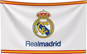 Bandiera Calcio Real Madrid 3x5 Piedi - Striscione Interno/Esterno con 2 Occhielli - Id... - Foto 1 di 2