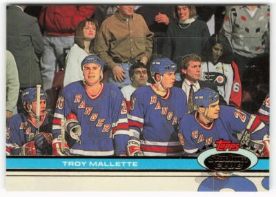 1991-92 Troy Mallette Topps Stadium Club - New York Rangers - Image 1 of 2