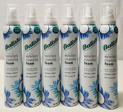 6 Batiste Coconut Milk Waterless Cleansing Foam Shampoo-Cleanse + Shine-No Rinse - Image 1 of 4