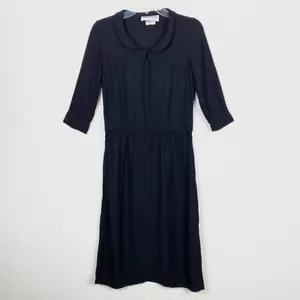 Vestido Midi Vintage Diane Von Furstenberg Cuello Negro Talla 6 - Imagen 1 de 6