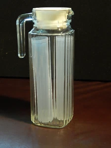 ARC Luminarc - 1 qt/liter Square Glass Pitcher with ice & infuser inserts 32 oz - Picture 1 of 19