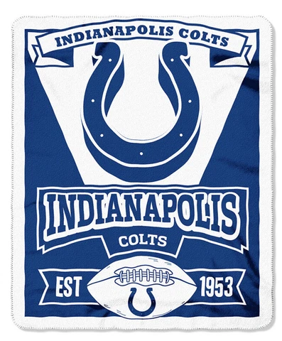 Indianapolis Colts Marque Logo Fleece Throw 50" X 60" Official NFL Northwest Cover