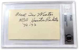 Tex Winter Signed Autographed Index Card "Rockets '72-'73" Inscribed BAS Slabbed - Picture 1 of 1