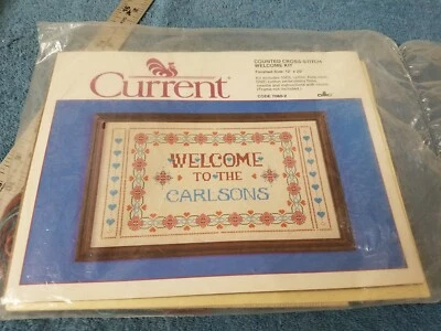 Current DMC WELCOME KIT Counted Cross Stitch #7060-2 NEW - Image 1 of 4