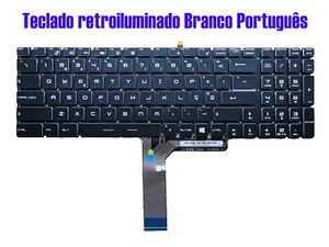 Teclado retroiluminado Branco Português Para MSI GE62 GE72 GP62 GP72 PE60 PE70 - Picture 1 of 1