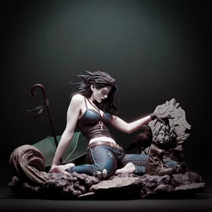 Death (1) Unpainted 1/12 resin model kit and base ca3d - Bild 1 von 10