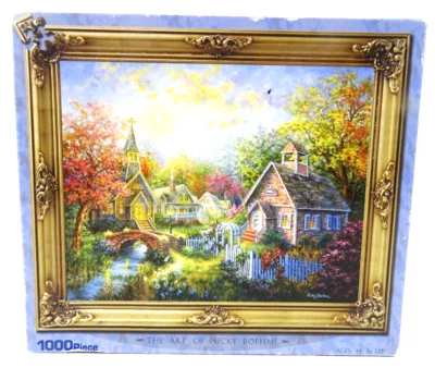 The Art of Nicky Boehme 1,000 pc Jigsaw Puzzle Moral Guardian FACTORY SEALED - Image 1 of 4