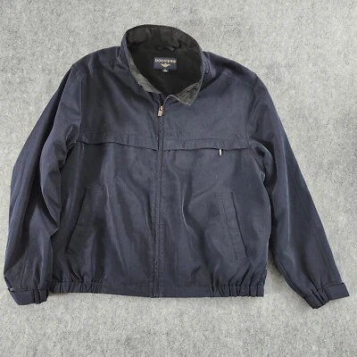 Docker's Jacket Water Resistant Navy Blue Fleece Lining MINT! - XL - Image 1 of 4
