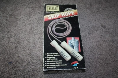 Cuerda de saltar súper rápida Everlast de colección 9,5 pies de largo modelo 4497 asas de madera Foto 1 de 4