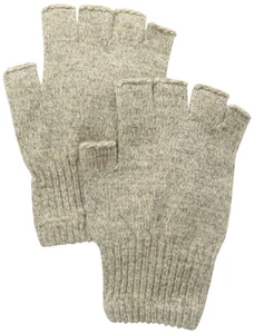 FoxRiver Men's Mid-Weight Fingerless Glove, Brown Tweed, Large - Picture 1 of 3