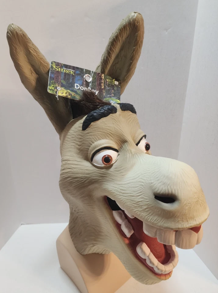 Dreamworks Shrek Burro Máscara Látex Espíritu Halloween Disfraz Juegos con disfraces Nuevo Foto 1 de 4