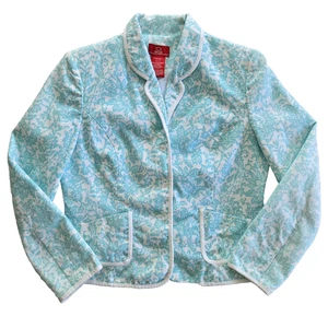 Oscar by Oscar de la Renta Blazer Damen 12 Baumwolle Blumen klassisch adretter Twee - Bild 1 von 13