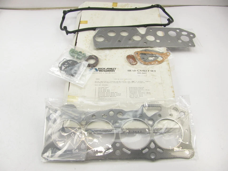Juego de juntas de culata Beck Arnley 032-2612 para Honda Civic 1982 1,3 L-L4 Foto 1 de 1