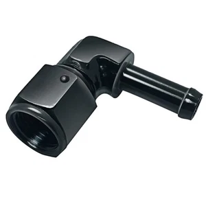 8AN Female to 1/2 Barb 90 Degree Elbow Swivel Fittings Aluminum 8 AN Female T... - Picture 1 of 2