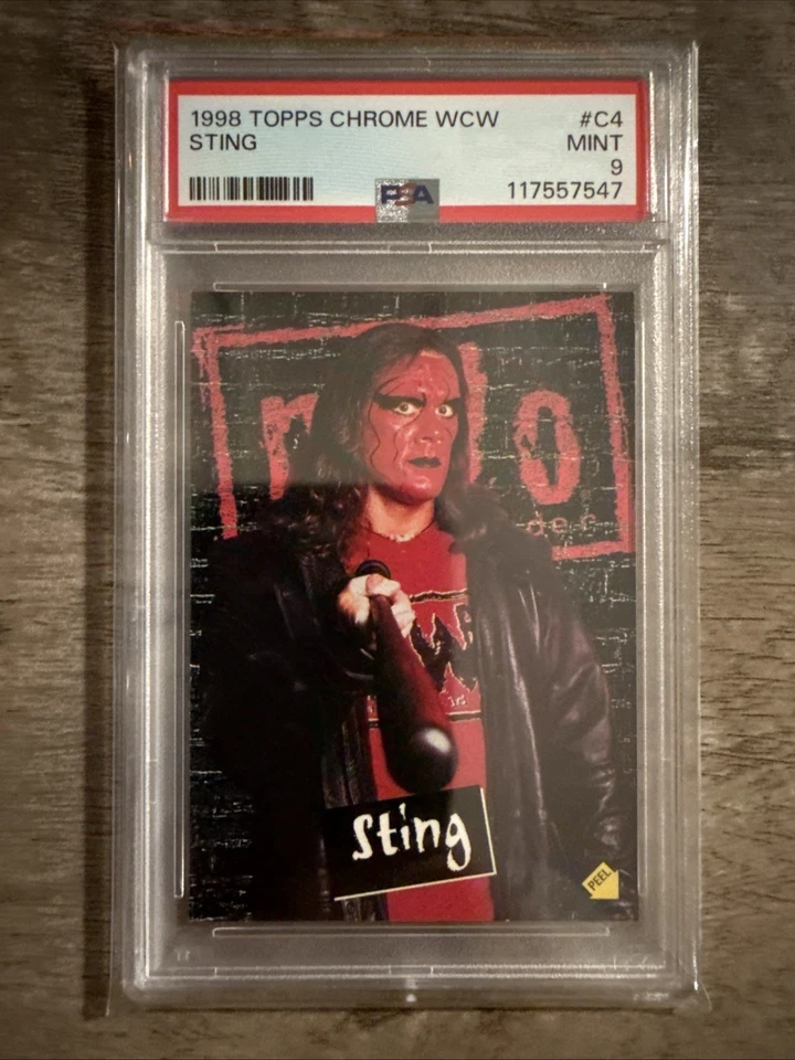 PSA ERROR  **READ INFO**    PSA 9  1998 TOPPS NOT CHROME WCW #C4 S4 STING - Image 1 of 2