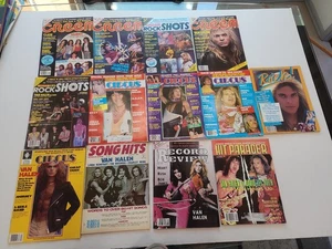 Vintage 1980s Van Halen 13 Magazine Lot Circus, Hit Parader, Creem, Song Hits - Picture 1 of 6