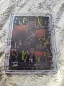 2025 Topps Chrome Cactus Jack Sol Ruca Black Gold Yellow NXT WWE - Picture 1 of 2
