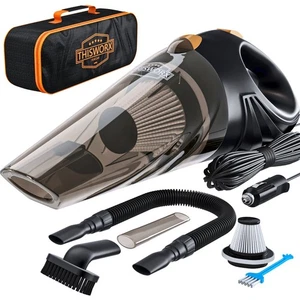 Portable 12V Car Vacuum Cleaner - High Power 3 Attachments 16 Ft Cord - Picture 1 of 7