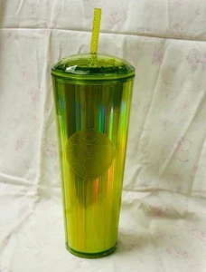 Starbucks Tumbler 2023 Holographic Lime Green Dome Lid BNWT - Picture 1 of 1