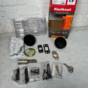 Kwikset Uptown Deadbolt Keyed One Side Round, SmartKey Matte Black SEE DETAILS - Bild 1 von 7