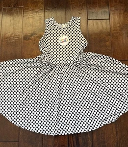 *NWT* DotDotSmile Size 5/6 Black Polka Dots Tank Dress - Picture 1 of 6